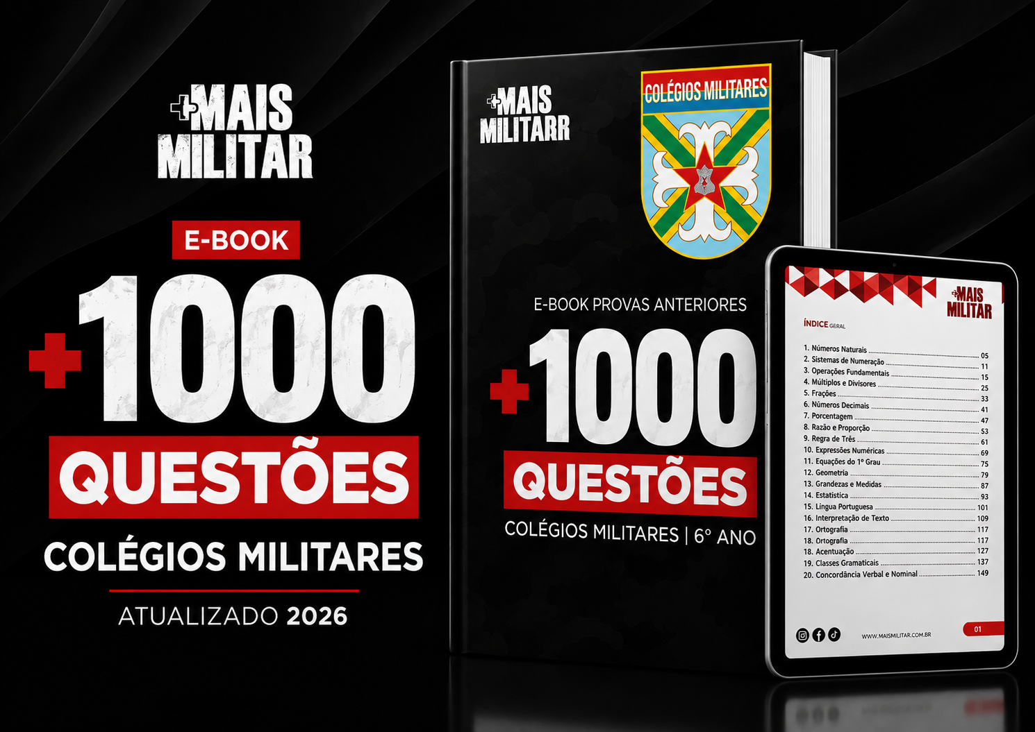 Apostila Digital 1000 Questões: Colégios Militares do Exército (6º Ano)