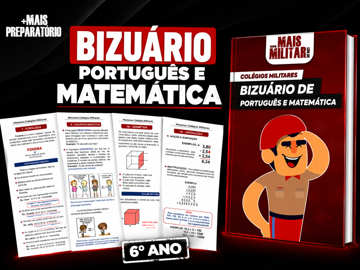 Memorex/Bizuário de Matemática e Português para Colégio Militar (6º Ano)