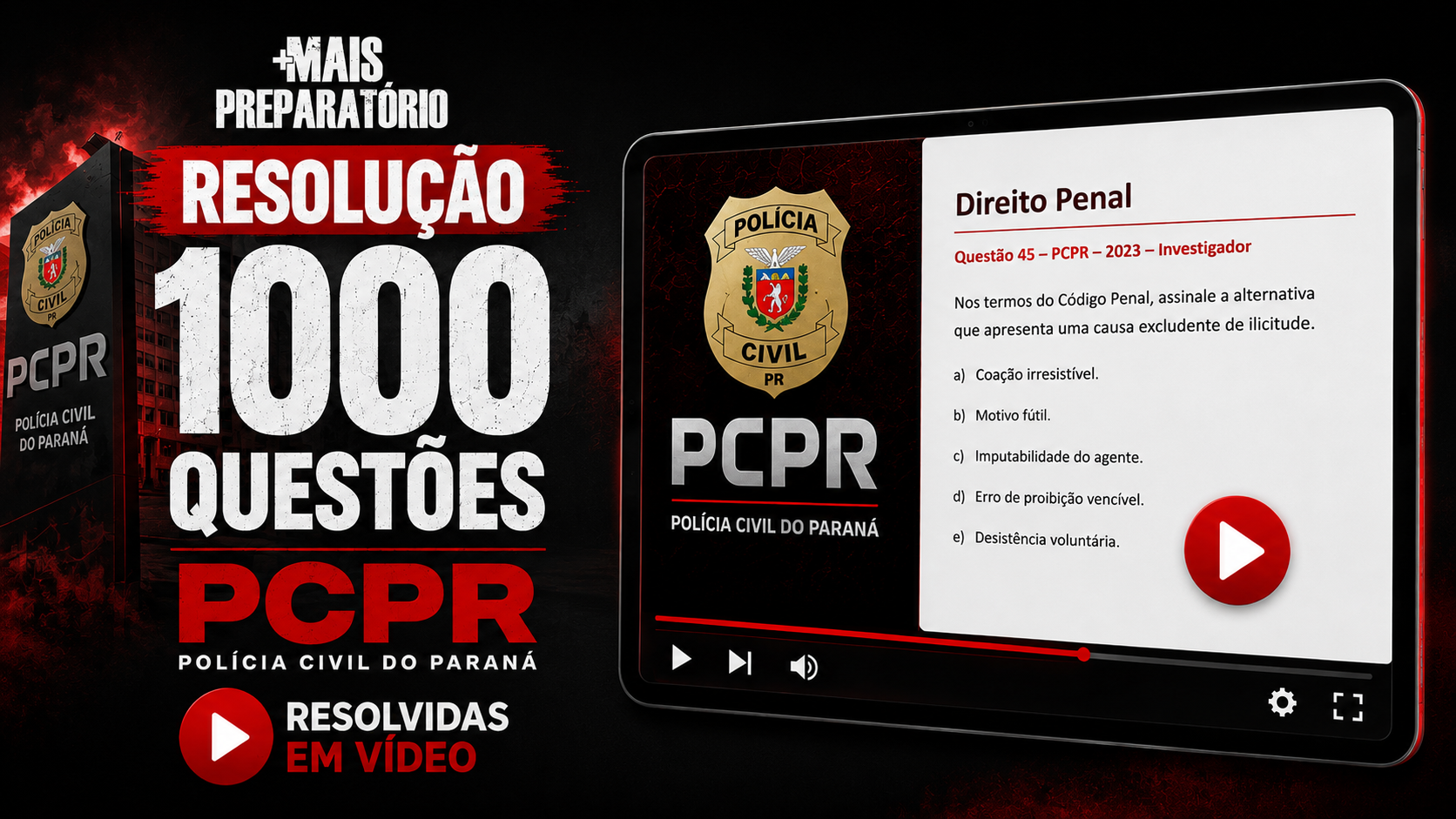 Resolução 1000 Questões PCPR FGV
