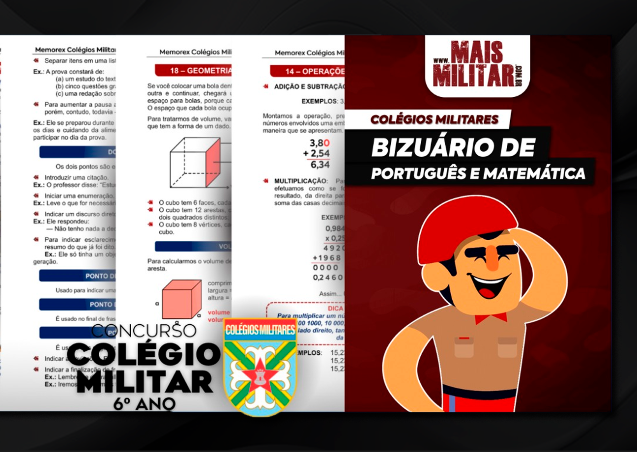 Memorex/Bizuário de Matemática e Português para Colégio Militar (6º Ano)