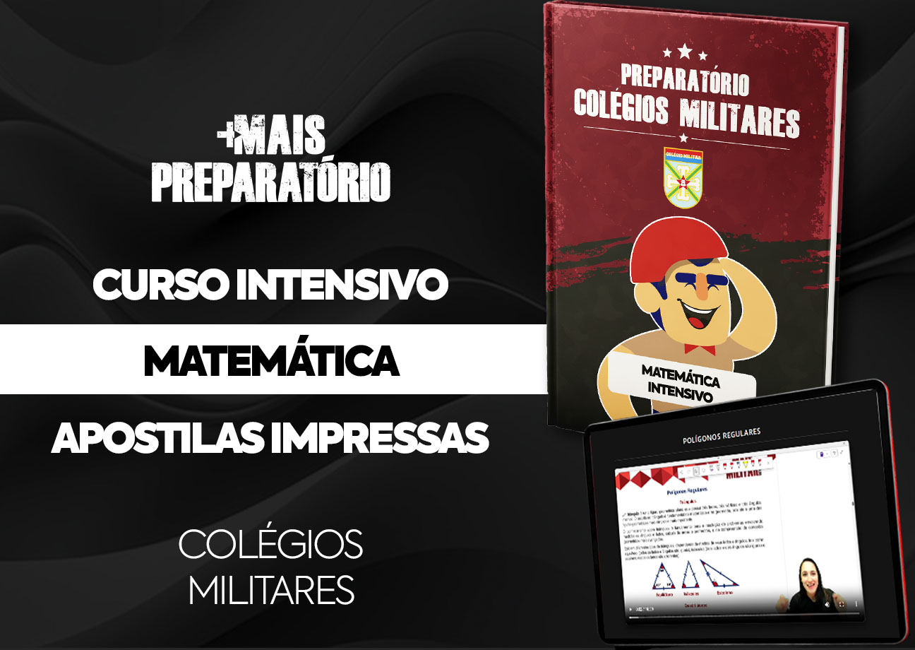 Curso Intensivo Matemática Colégio Militar (Com Apostilas Impressas)
